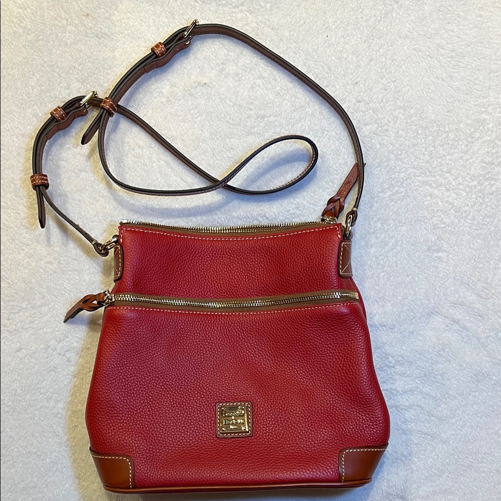Dooney & Bourke Red and Brown Crossbody Bag